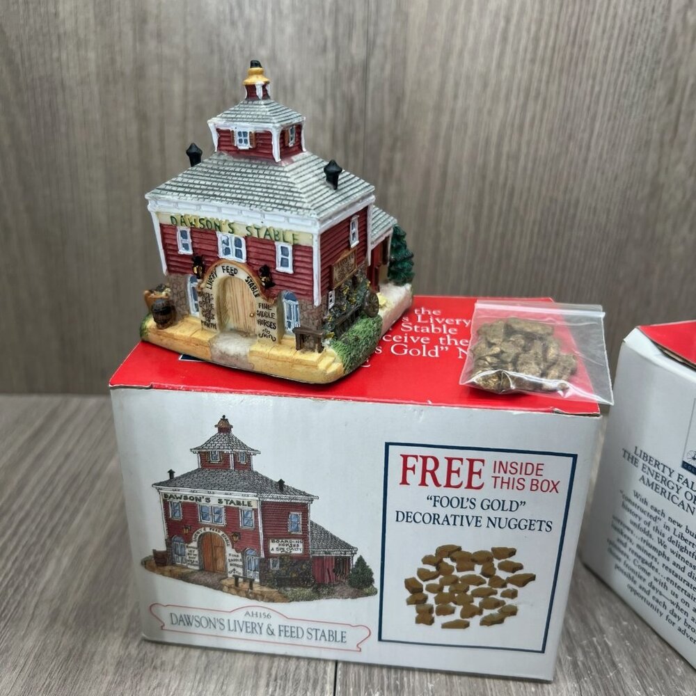 Liberty Falls Americana Collection 4-pc Miniature Village Buildings Vintage 1990 - Picture 8 of 11